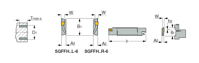 Turning Groove/Turn  Parting Off Face Groove/Turn Indexable Holders ‎SGFFH  35-L-2 EH2300301