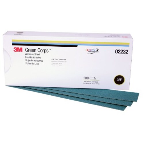 3M Green Corps Stikit Production Sheet 02232 2 3/4″ × 16 1/2″ 36 grade